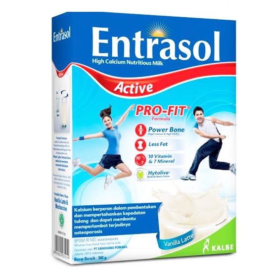 

Entrasol Active Vanilla Latte 160gr & 360gr - Susu Tinggi Kalsium Lindungi Tulang & Jantung