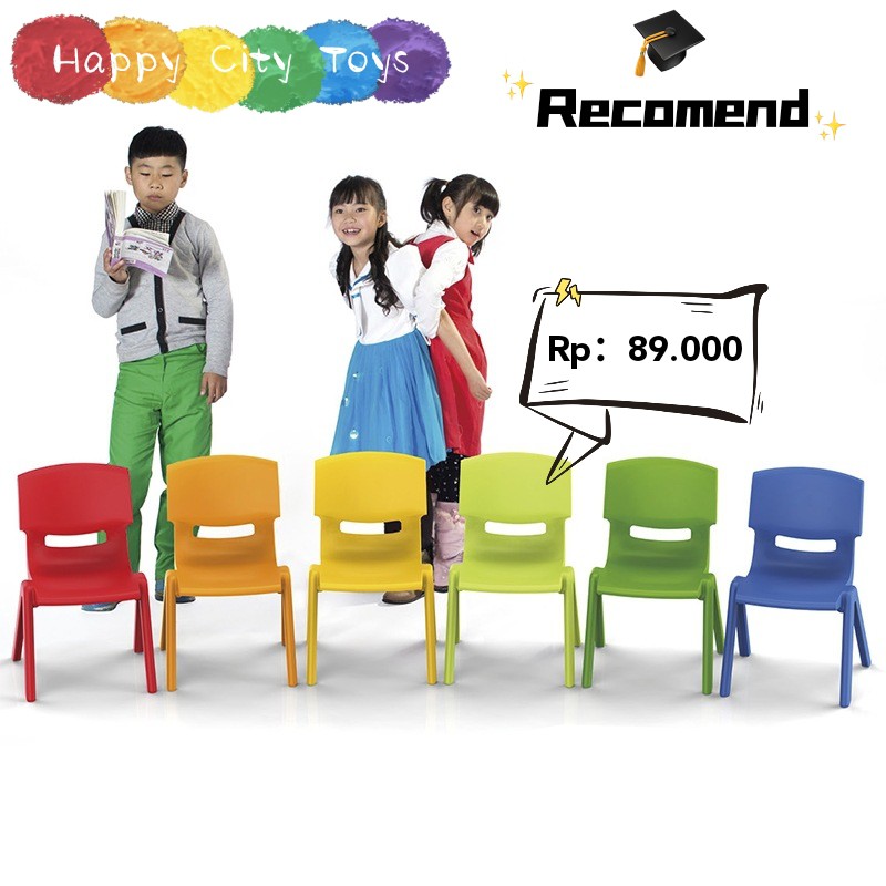Kursi plastik anak, TK, KB, PAUD Plastik (LLDPE)