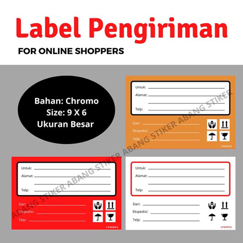 

Label Pengiriman 9 x 6 cm