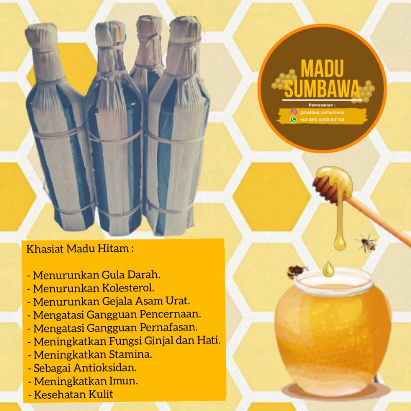

Madu Sumbawa Hitam 100% Asli 100% Murni
