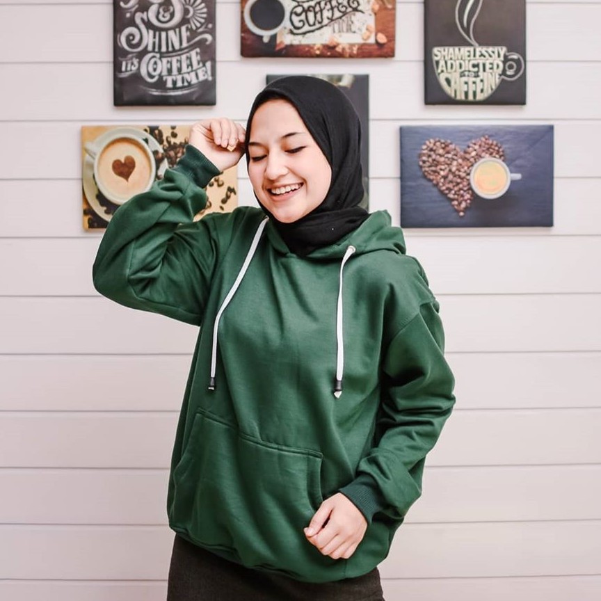Sweater Hoodie Wanita Natural Hoodie Sweater Polos Terlaris Simpel Tangan Panjang Hangat-7