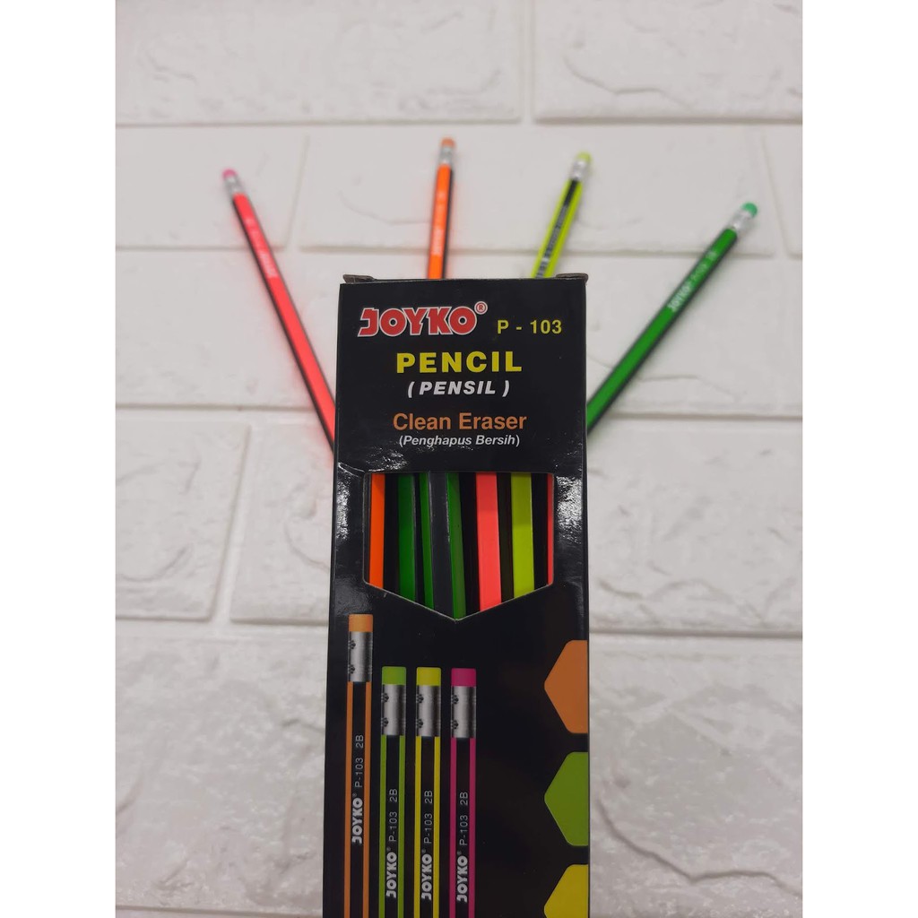 

JOYKO P-103 PENCIL 2B Eraser 4 Warna