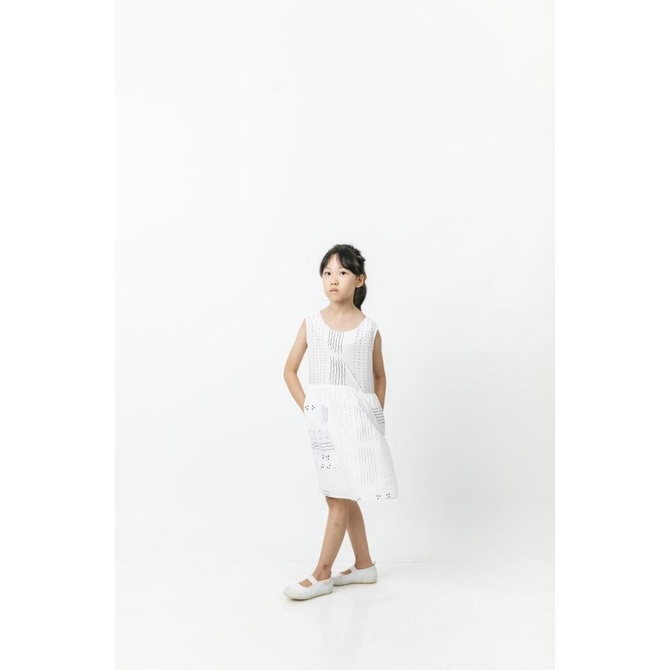 Dress Anak Ombak Laut Putih