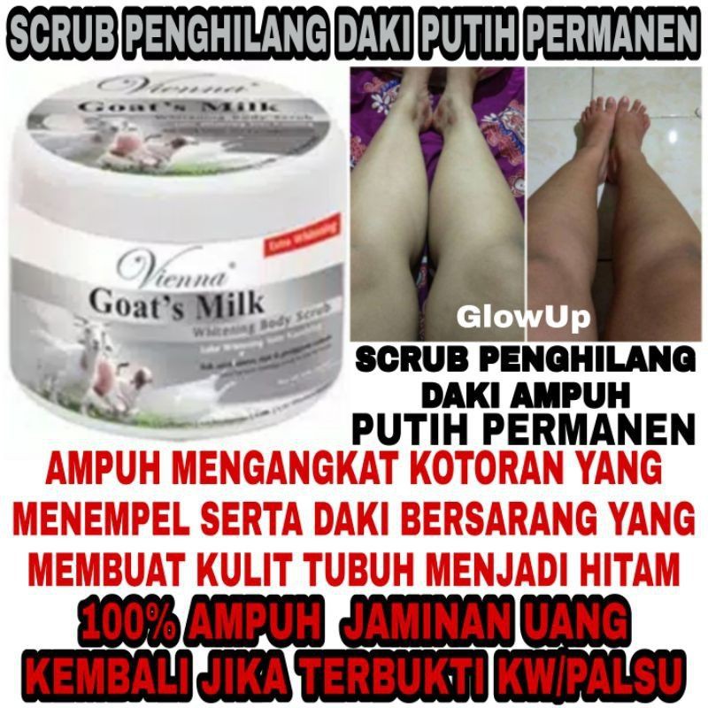 BODY SCRUB VIENNA BRIGHENING PEMUTIH TUBUH 250GR BPOM - LULUR MANDI VIENNA 250GR - GOATMILK