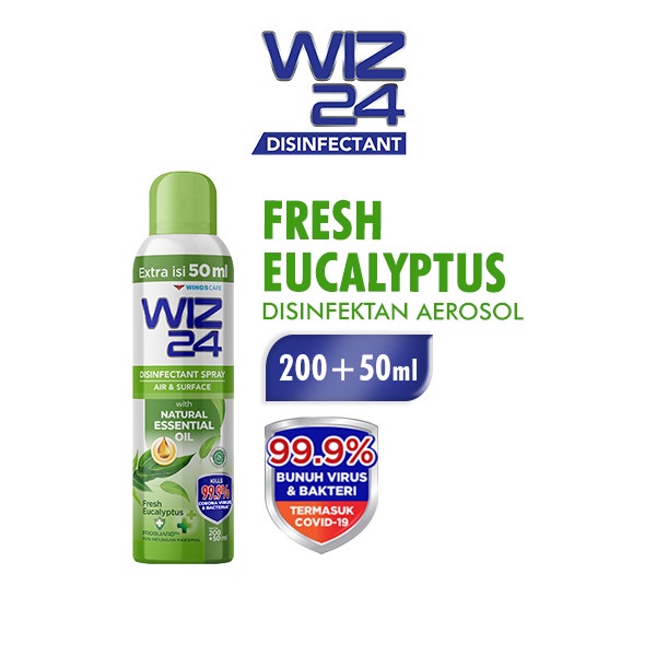 WIZ24 Disinfectan Spray Eucalyptus Fresh 200 ml