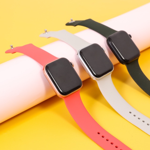 Strap for Apple Watch 38mm 40mm 42mm 44mm+ Rubber Sport Band Strap Tali