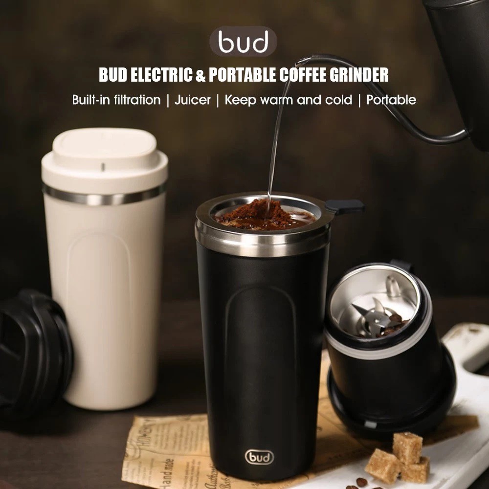 XIAOMI BUD Portable Ground Coffee Cup with Electric Grinder - BB02A - Mug + Penggiling Biji Kopi