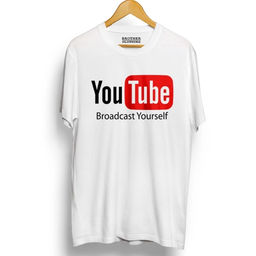 Kaos Distro YOUTUBE T-Shirt - Black