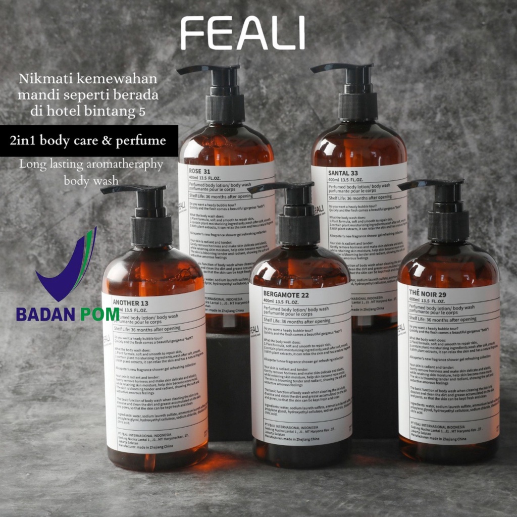 Supersale [Bpom] Feali Perfume Body Wash Sabun Mandi Body Lotion Cair Shower Gel Brightening