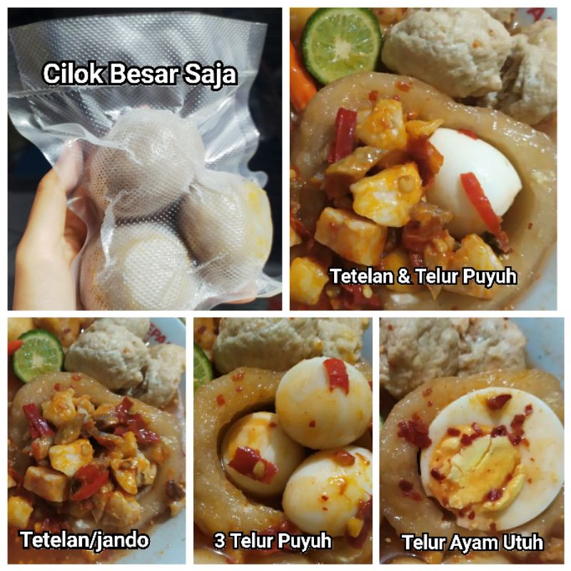 CILOK BESAR SAJA (tanpa bumbu)/Cilok kuah/Cilok tetelan/Baso Aci/Cilok Granat/Baso Aci bandung/makan