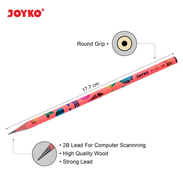 

Bagus Pensil Pencil Tulis Joyko P-123 2B 1 Drum 48 Pcs Promo