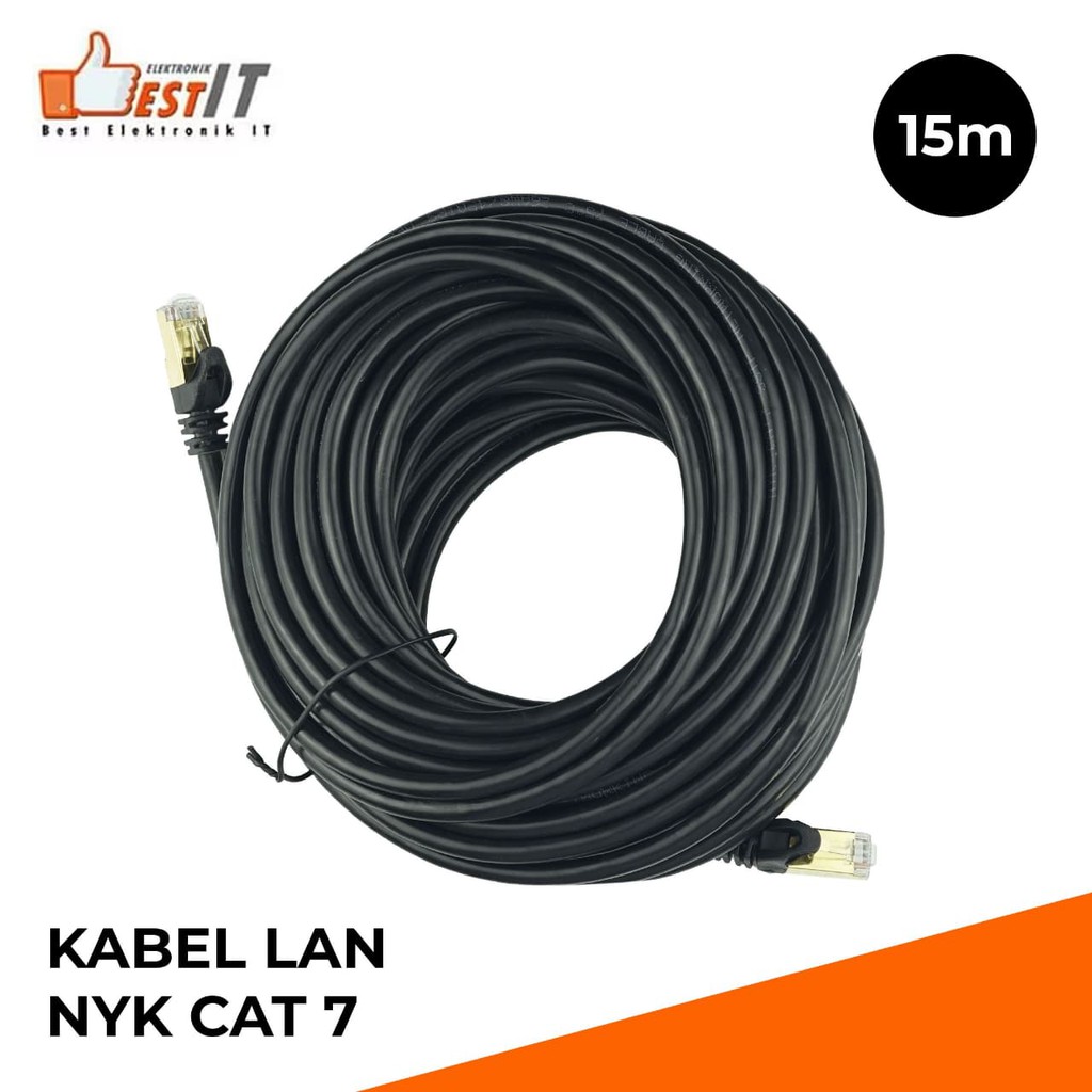 Kabel Lan Rj45 nyk cat 7 sstp ethernet 10Gbps gold