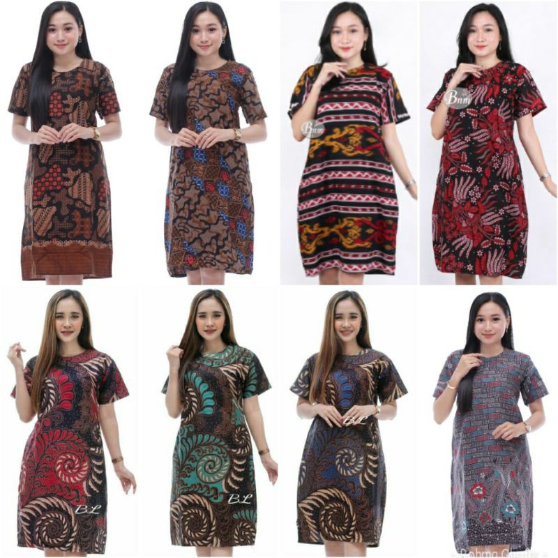 NEW ARRIVAL | DRESS BATIK WANITA LENGAN PENDEK