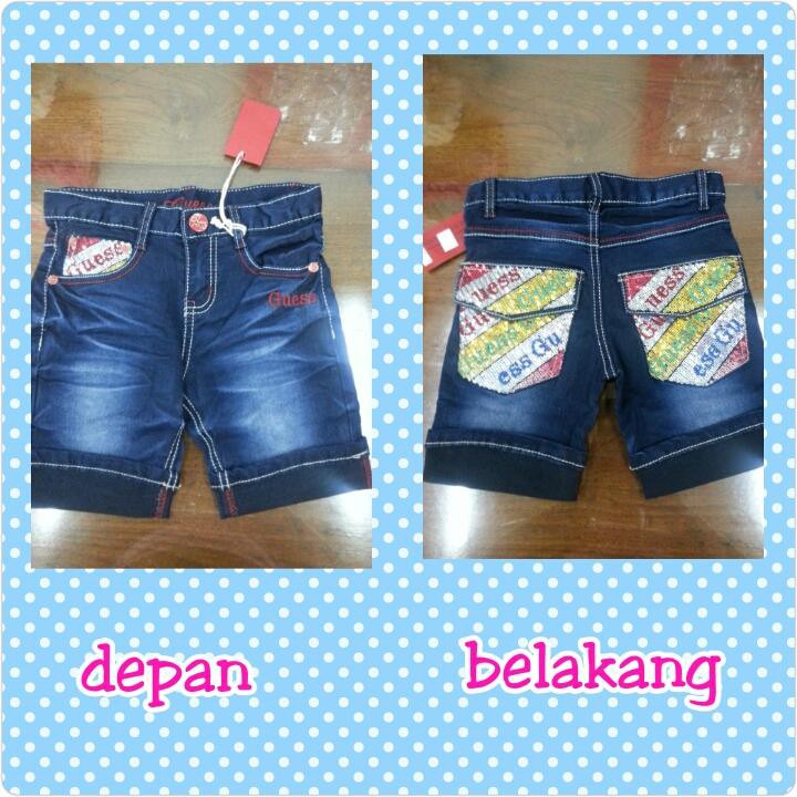 Celana pendek jeans anak perempuan blink blink