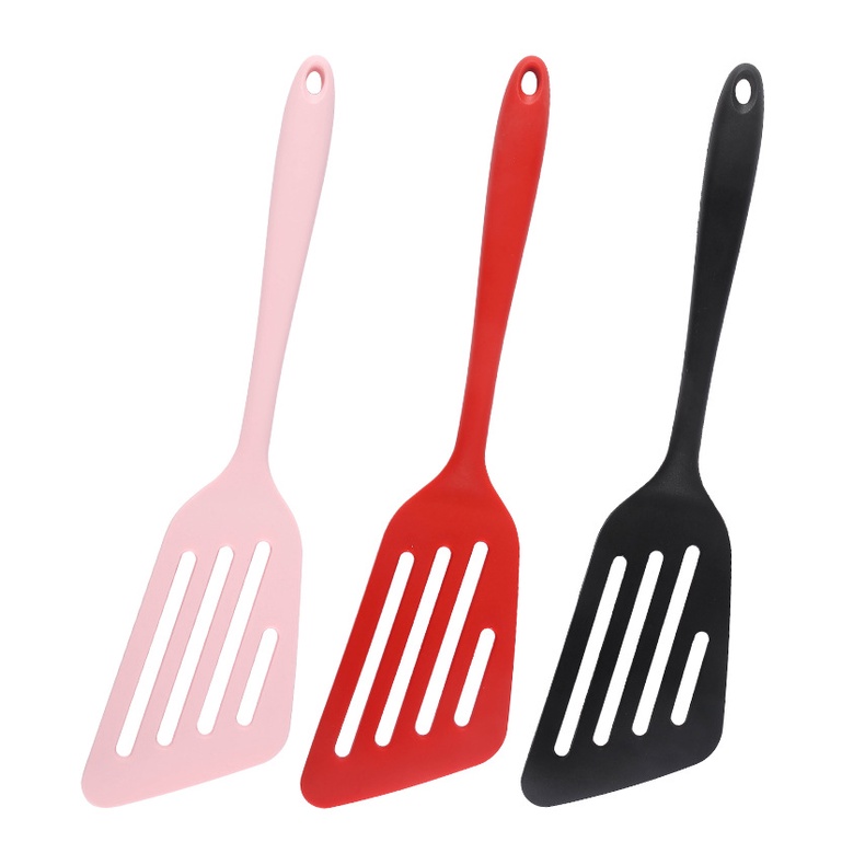 Spatula Silicone Sloping Slotted Turner / Sodet Bolong Ujung Miring / Spatula Silicone Easy To Use / Spatula Silicone untuk masak / Silicone Spatula Multifungsi Serbaguna