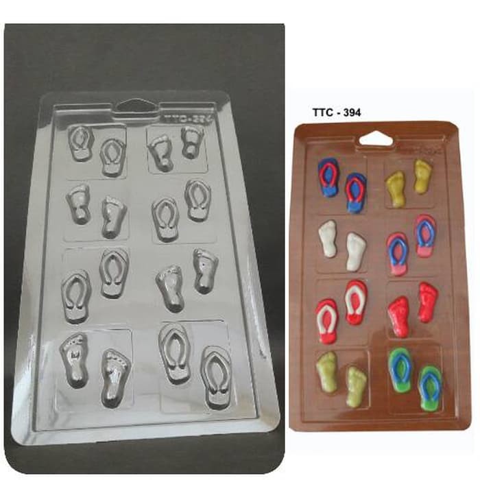 Termurah Cetakan Coklat Mika Ttc-394 Kaki & Sandal Bagus