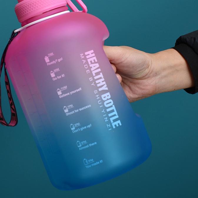 ✪ YGS - Botol Minum 2200ml Gradasi Warna / Botol Minum Viral Jumbo 2,2 LITER / Botol Minum Sporty ✱