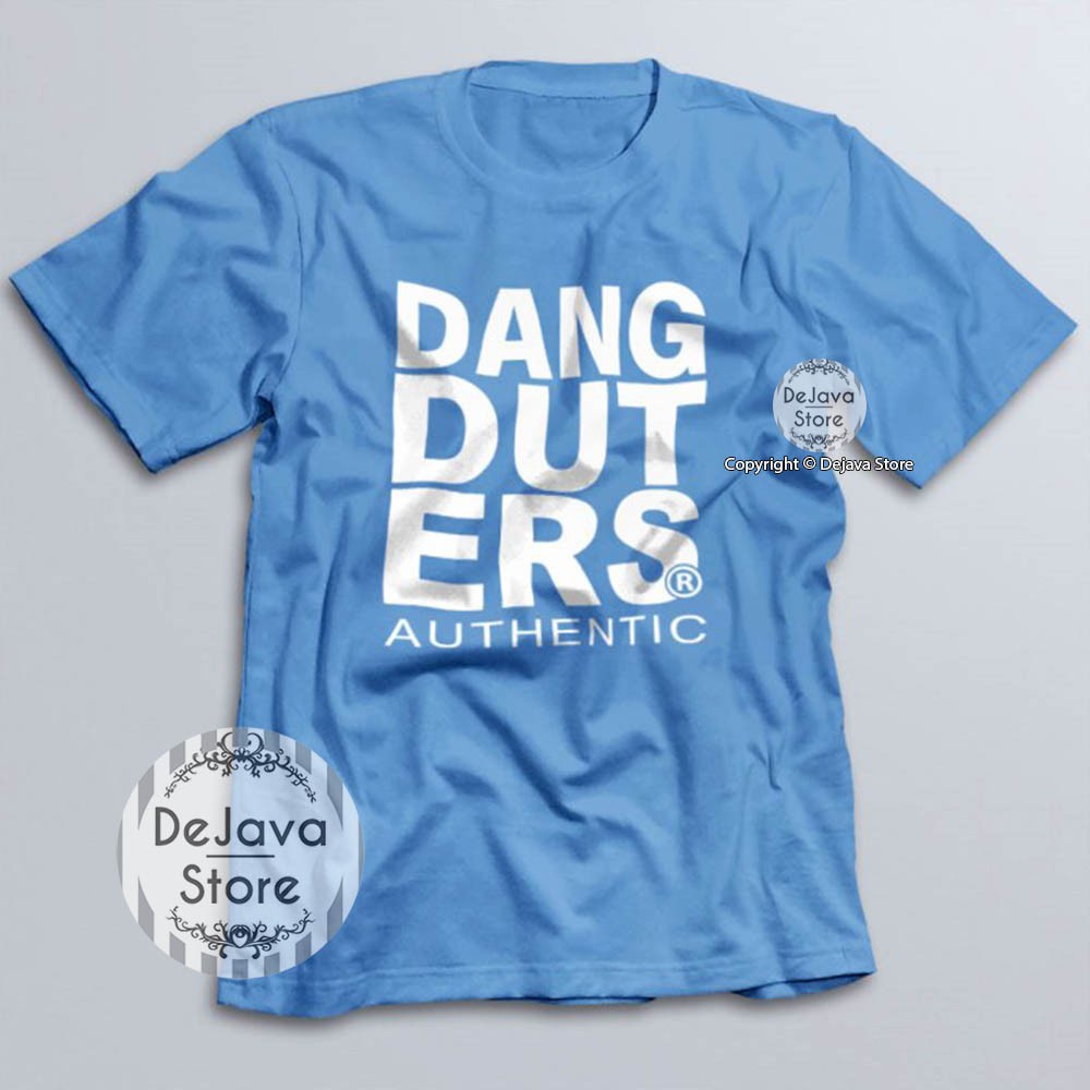 Kaos Distro DANGDUTERS Musik Dangdut Tshirt Baju Murah Populer Tshirt Unisex | 058-BIRU MUDA