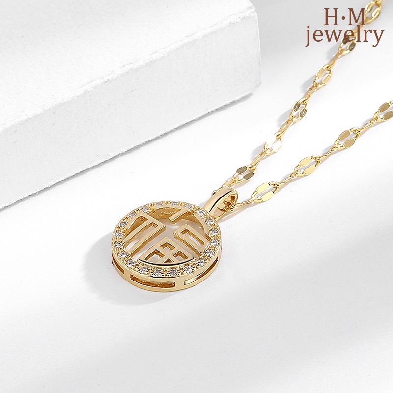 Kalung Rantai Klavikula Aksen Berlian Bahan S925 Silver Untuk Wanita