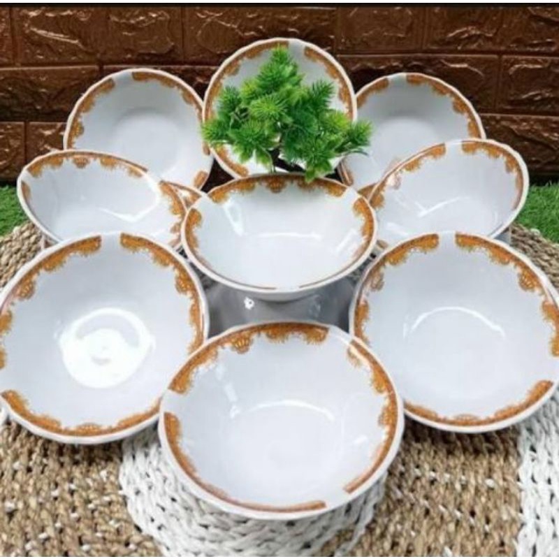 Mangkok Keramik Mahkota Mangkuk soup Mangkok Bakso Tekwan, Satuan