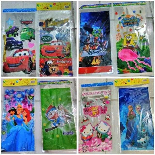 

Happymunday [ISI 10PC] Plastik Bingkisan SEDANG Ulang Tahun Karakter