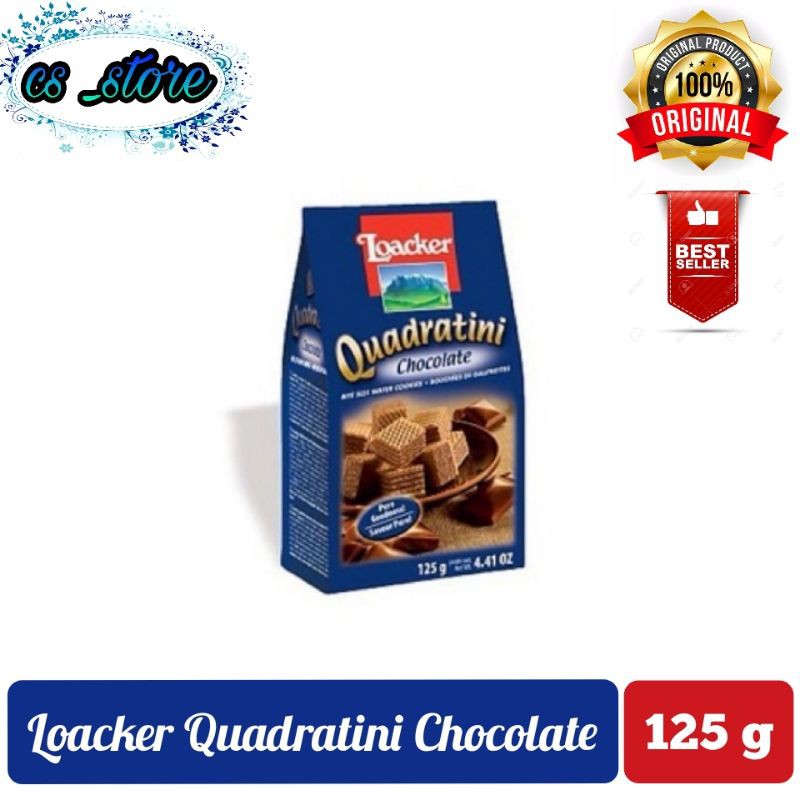 

Loacker Quadratini Chocolate 125 gr - Wafer Kakao