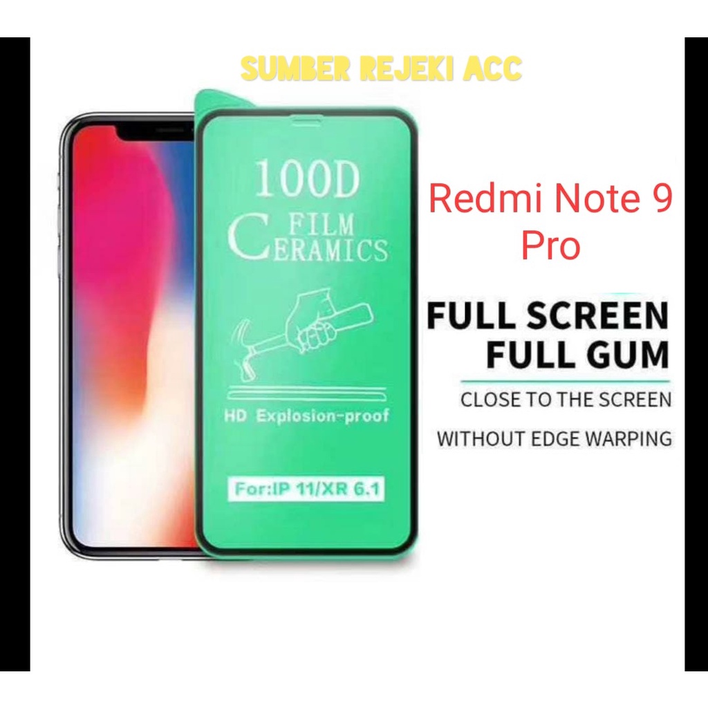 Tempered Glass Ceramics Film ANTI FINGERPRINT Xiaomi Redmi Note 9 Pro