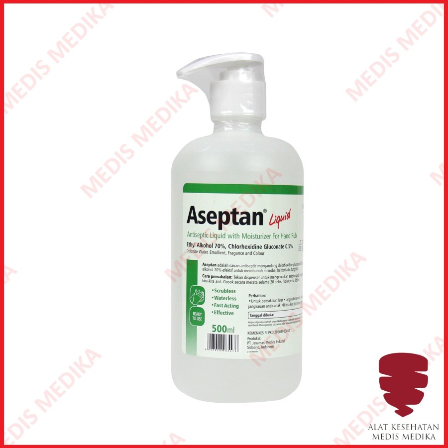 Aseptan Liquid 500 ml Onemed Cairan Antiseptik Pump Anti Aseptic Antiseptic 500ml