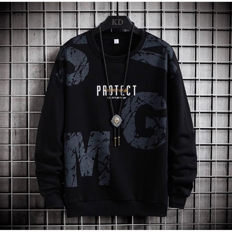 JAKET SWEATER PROTECK FASHION STYILE CREWNECK PRIA