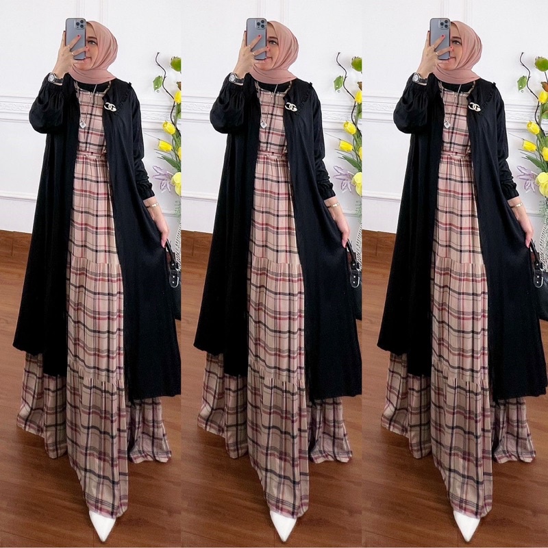 GUCCI SET GAMIS, GAMIS OUTER,Gamis Branded Original,Gamis Kekinian