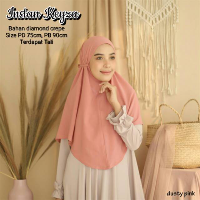 TOP FAVORIT HIJAB INSTAN KEYZA PREMIUM - BAHAN DIAMOND CREPE