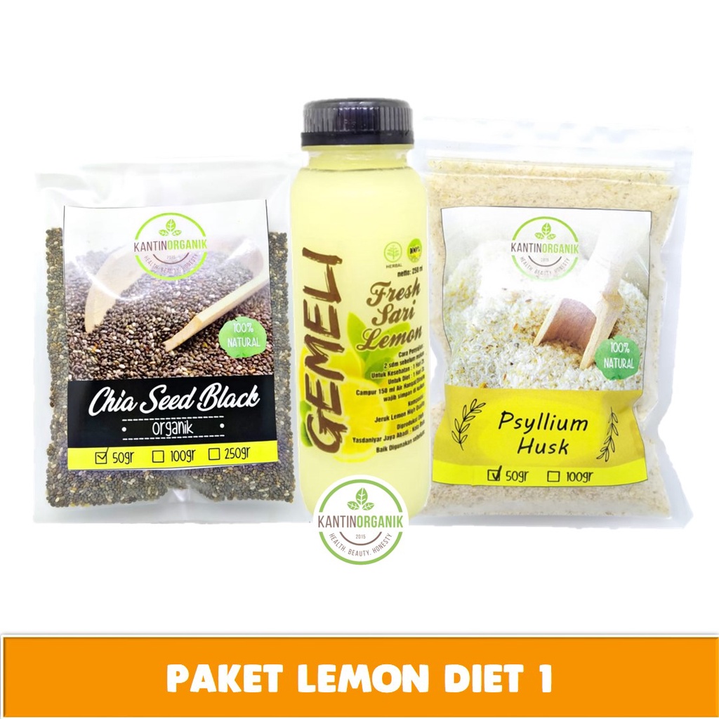 Jual Paket Diet Lemon 1 (Sari Lemon Gemeli 250ml + Chiaseed 50gr
