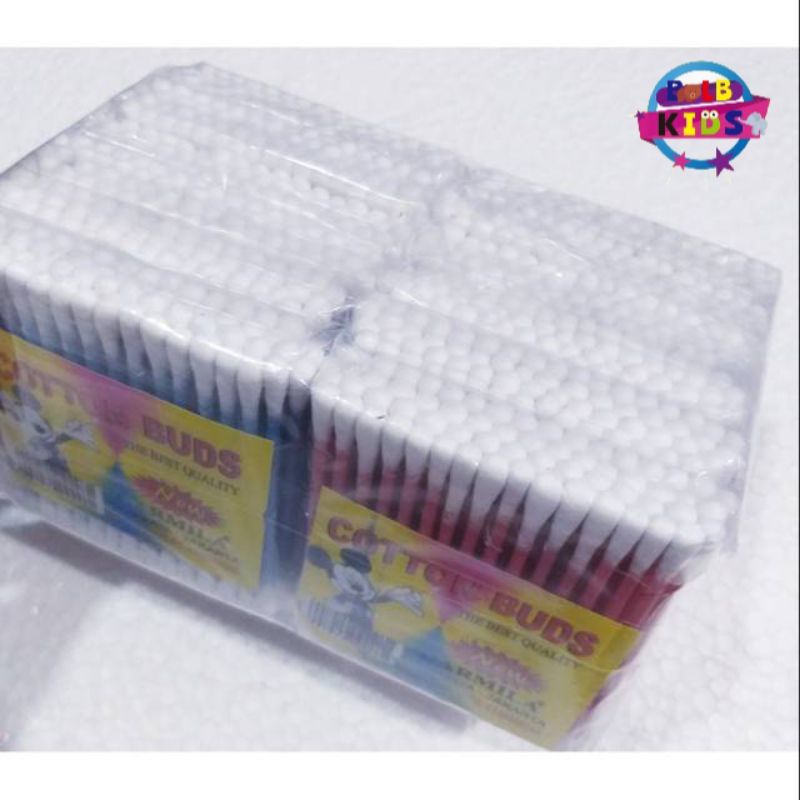 Cotton Bud Bud Korek telinga Kuping Kapas Balok isi 65Pcs