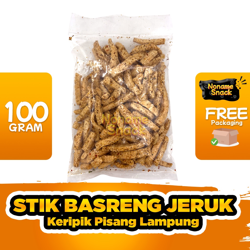 NoName Snack - Stik Basreng Cikruh Pedas Daun Jeruk Cemilan Grosir 50Gr 100Gr