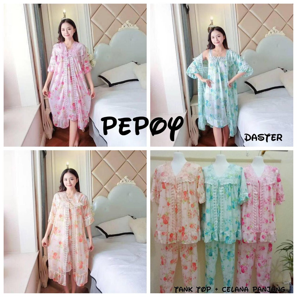 Piyama Kimono Bunga  Jumbo Size Sexy Dewasa Seserahan UP TP LD 110.