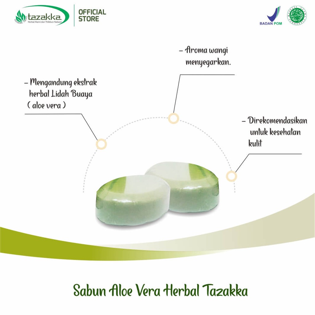 Sabun ALOEVERA Tazakka atau Sabun LIDAH BUAYA Yang dapat Membantu Meremajakan Kulit Dan Menutrisinya