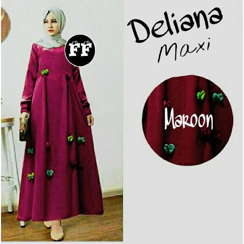 Baju Wanita Deliana maxi maroon SK