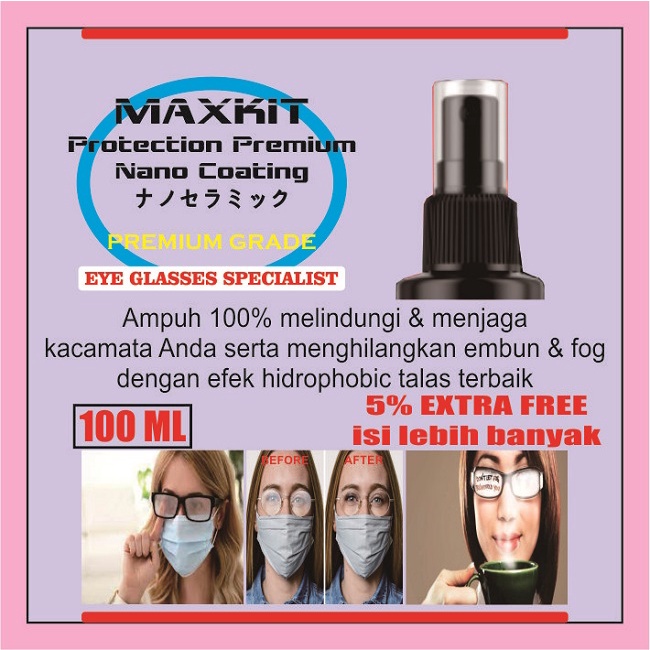 CAIRAN PEMBERSIH KACAMATA PHOTOCROMIC 100 Ml Penghilang Embun, Anti Fog Kacamata, Air Pembersih Kaca