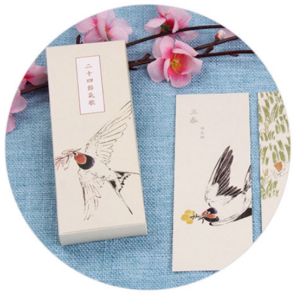 

[PER BOX] Pembatas Buku / Paper Bookmark Traditional Sketch