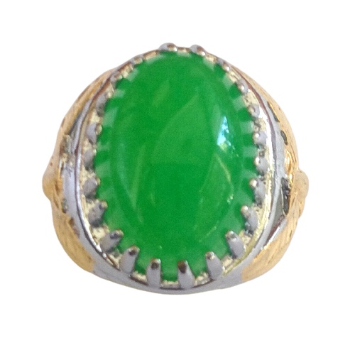 Batu Cincin Akik Pria Giok Hijau Segar Termurah