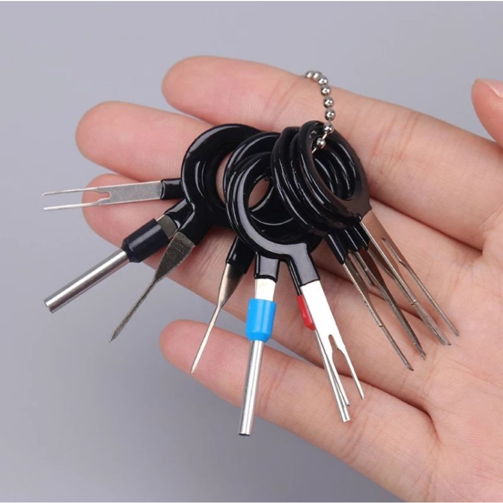 Alat Pelepas Skun Socket Pin Terminal Kabel Audio Mobil 11 &amp;18 Pcs