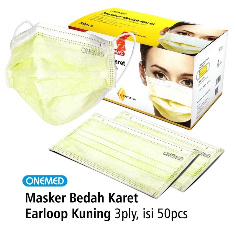 Masker Karet Medis OneMed box isi 50lbr