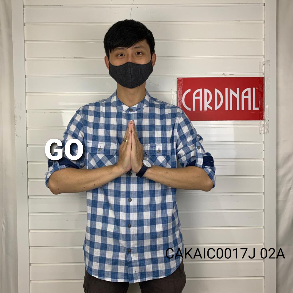 gof TCJ CARDINAL KEMEJA KOKO CASUAL Pakaian Pria Muslim Baju Cowok Lengan Panjang