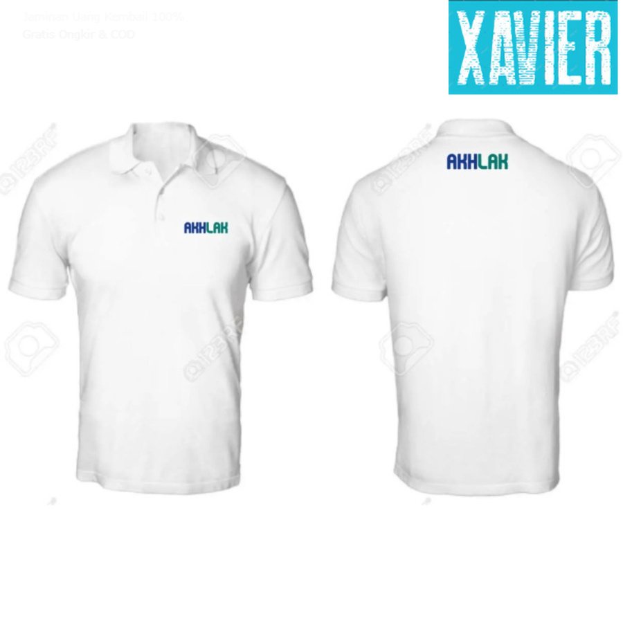 Kaos Polo Shirt Tshirt Baju Kerah Distro BUMN AKHLAK polos custom nilai dasar indonesia pria wanita 