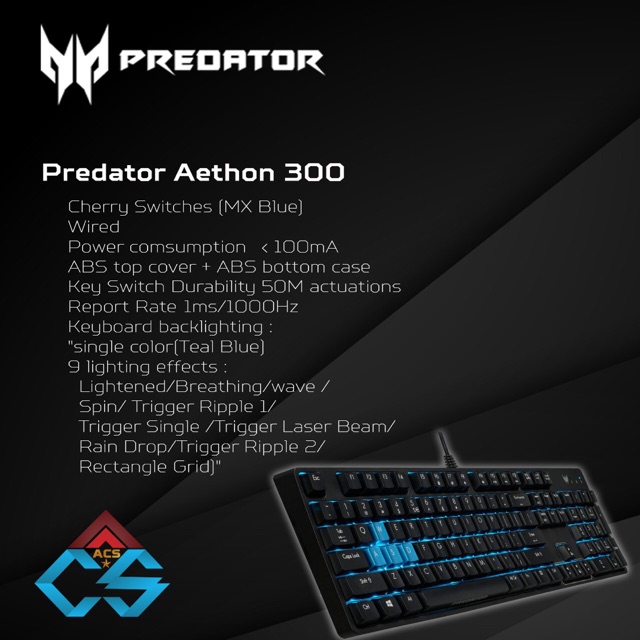 Predator Aethon 300 Keyboard Gaming Acer