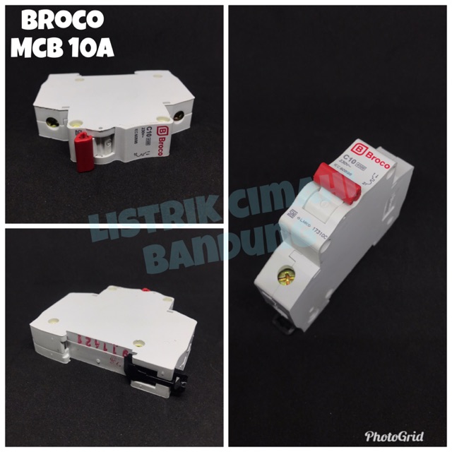 BROCO MCB 10A Miniature Circuit Breaker Pemutus Arus Listrik 2200Watt