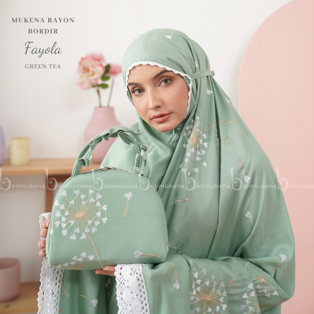 Mukena Dewasa Rayon Bordir 2in1 Fayola