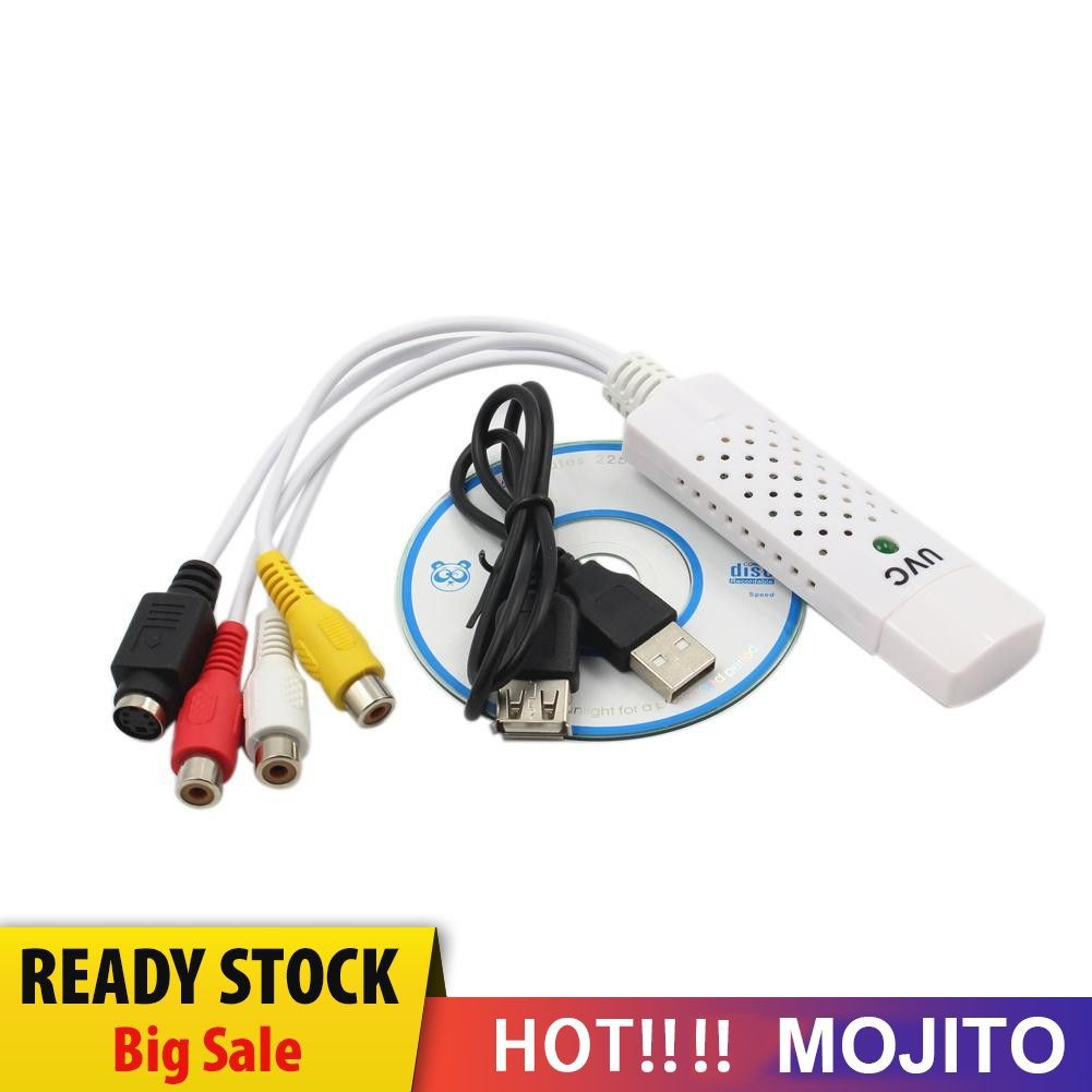 MOJITO Converter Easycap Audio Video Adapter USB VHS to DVD Video Capture Win7/8 UK