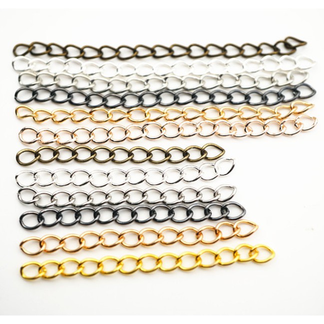 50Pcs Rantai Extender Untuk Membuat Perhiasan Kalung / Gelang DIY