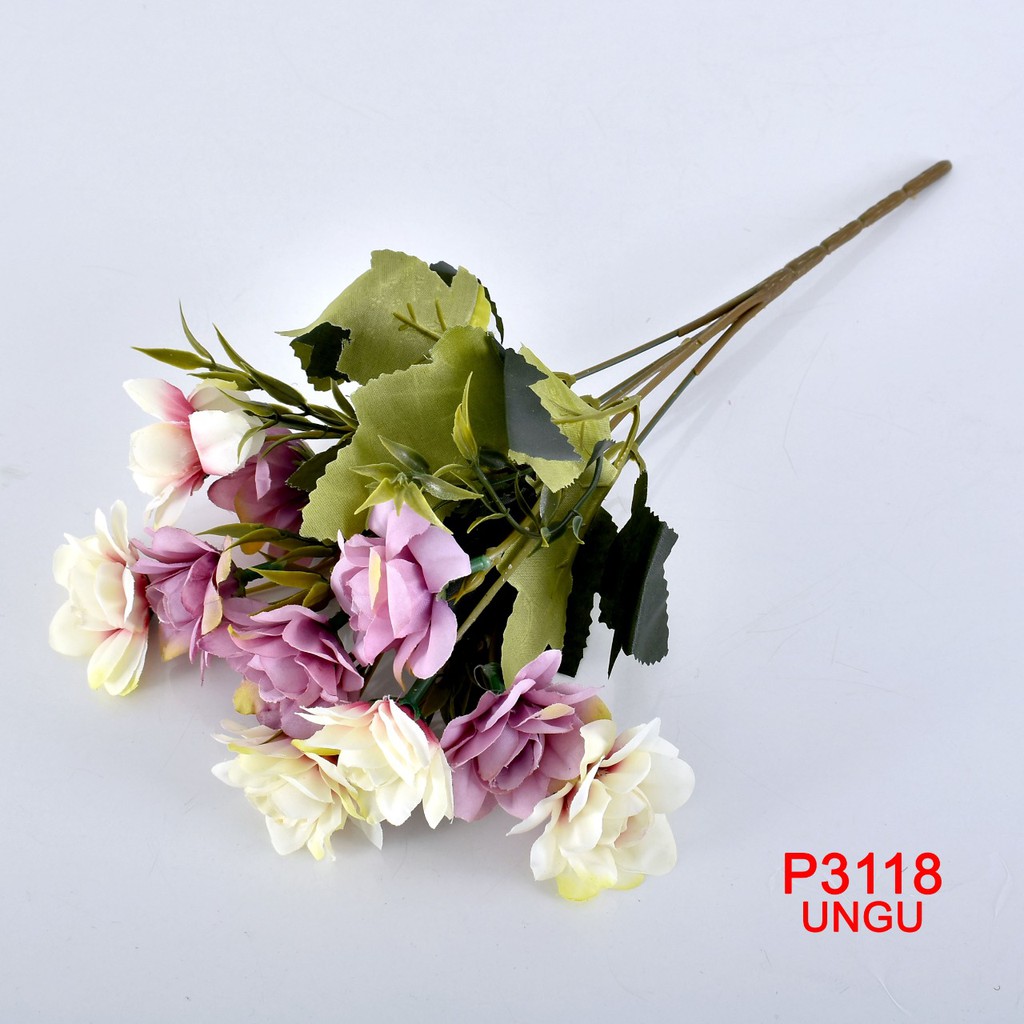 TIB  /COD P3118 ( 1 KG BISA 43 PCS) BUNGA BUKET BUNGA ARTIFICIAL BUNGA DEKORASI RUMAH / PESTA-UNGU